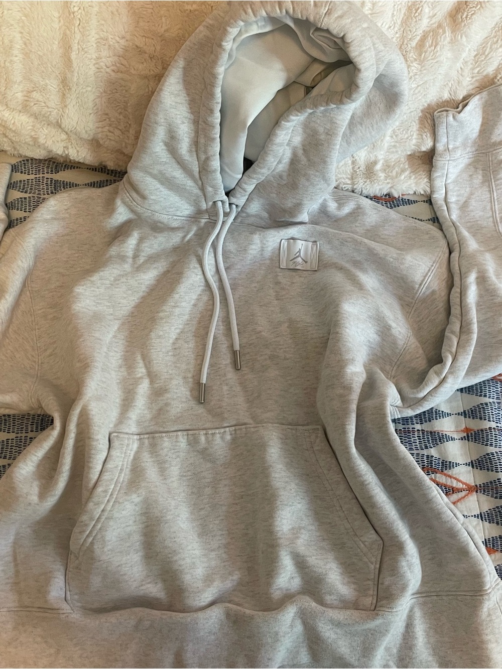 Jordan Heather Gray Crewneck Sweatshirt with Jumpman Patch